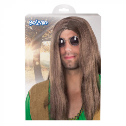 Paruka hippie hnědá pánská